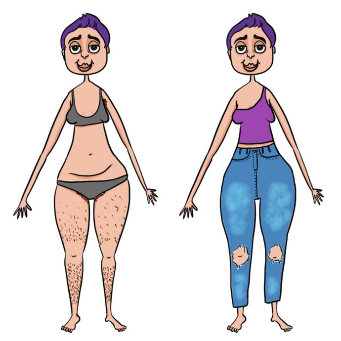 9. Holí si jen ty partie, které  jsou vidět.