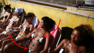 Klientky lázní Erika Bronze Spa si nechávají bikiny tvořit přímo na těle – pomocí lepicí pásky.