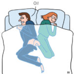 1. Ohřívají si svá studená chodidla o partnerovo tělo.