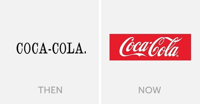 9. Coca-Cola (dříve a nyní).