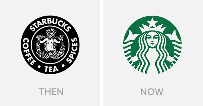 13. Starbucks (dříve a nyní).