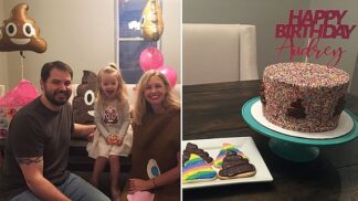 Audrey byla bez sebe, když uviděla hromádku v životní velikosti, kterou ztvárnila její matka.