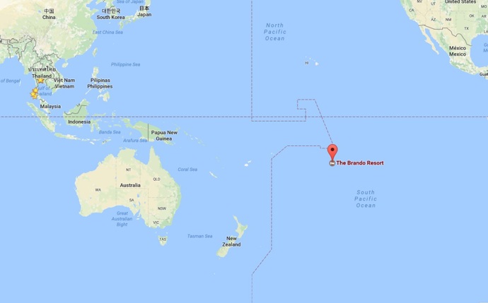 Francouzská Polynésie na mapě.