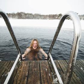 Zimní otužování.