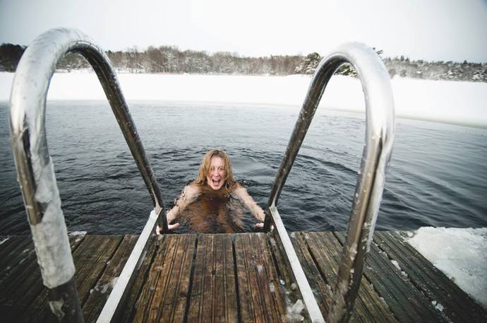 Zimní otužování.