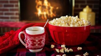 Vánoce, popcorn