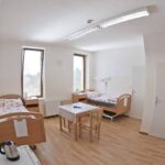 Takhle jsou vybavené pokoje v sanatoriu, kde Jiří trávil poslední dny.