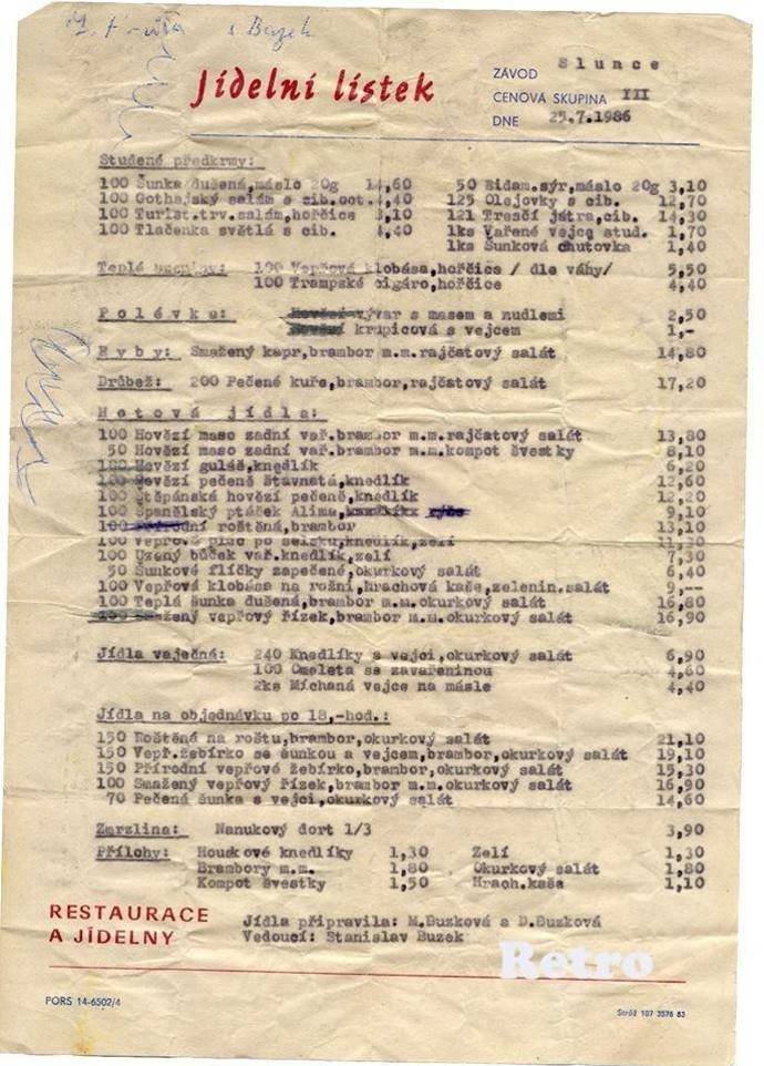 Co jste si mohli dát dobrého v komunistické jídelně?