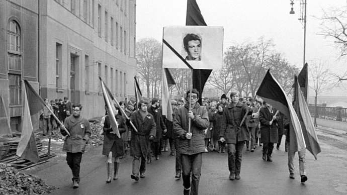 Protesty po sebevraždě Jana Palacha.