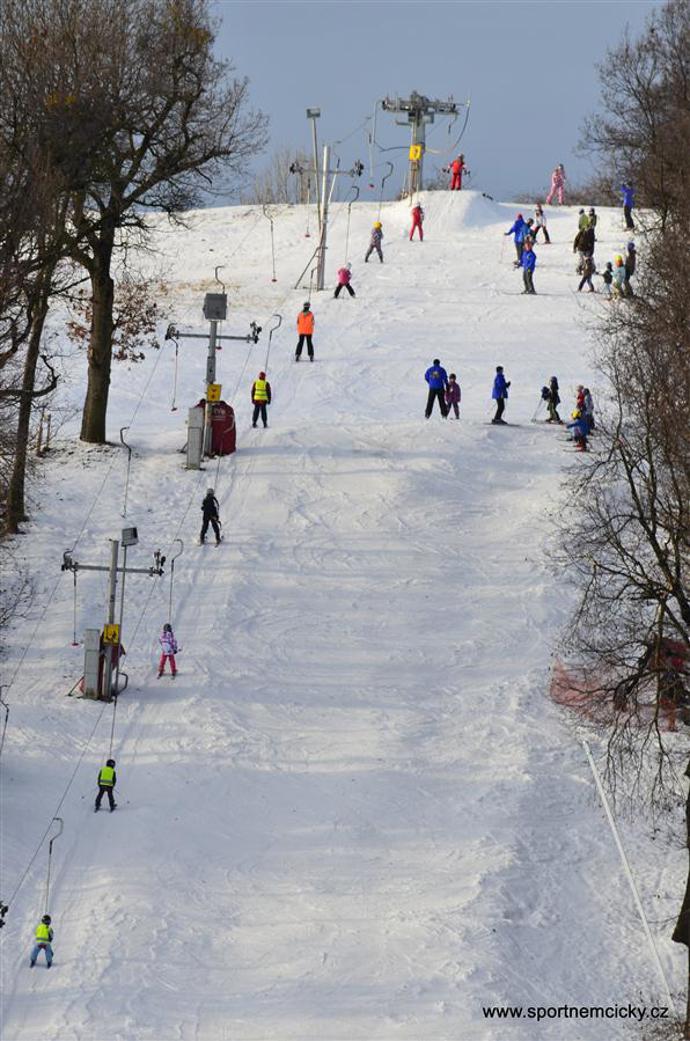 Ski areál Němčičky. 