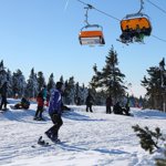 Skiareál Klínovec. 