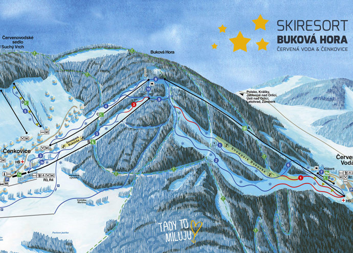 Skiresort Buková hora. 