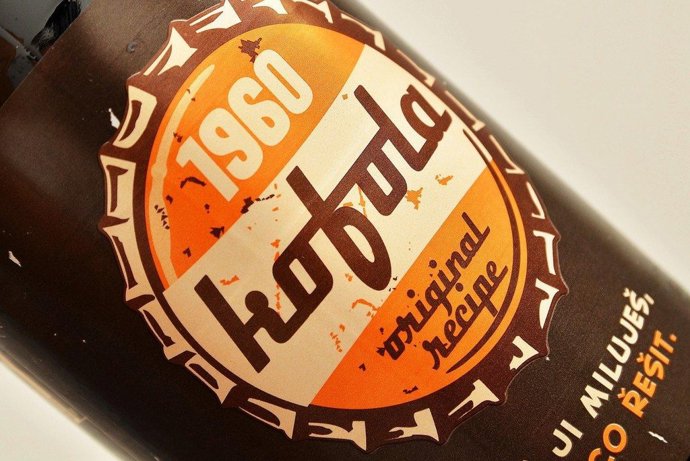 Retro viněta oblíbeného nápoje.