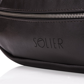Elegantní kožená ledvinka Solier