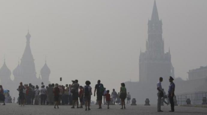 Smog v Moskvě.