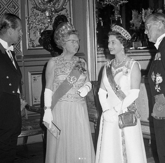 Rok 1972 - s nizozemskou královnou Julianou a princem Bernhardem.