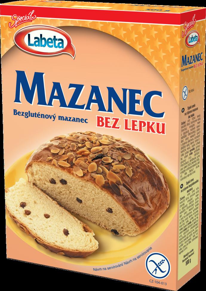 Směs na bezlepkový mazanec a jiné pečivo nabízí například Labeta.