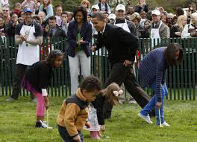 V Bílém domě každoročně děti hledají velikonoční vajíčka