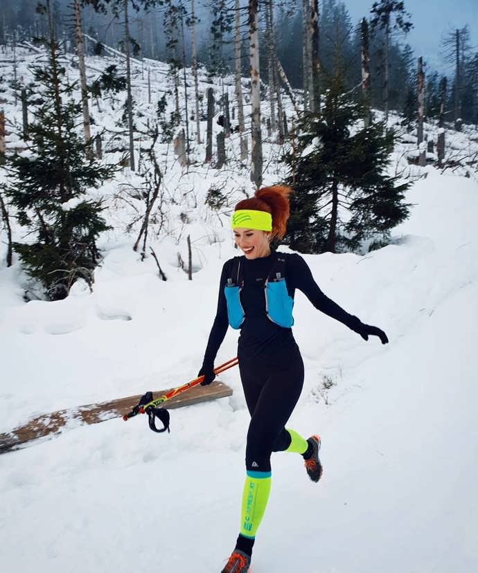 Lenka běhá za každého počasí.