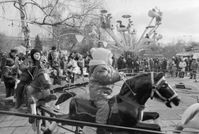 Matějská pouť v pražském Parku kultury a oddechu Julia Fučíka