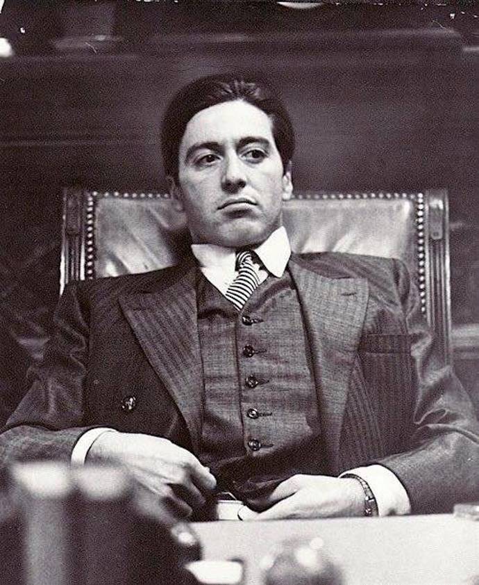 Role, která ho dostala na výslunní - Michael Corleone v Kmotrovi.