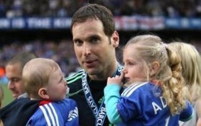 Petr Čech a jeho děti.