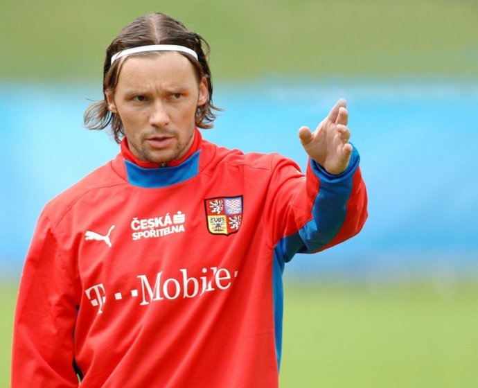 Marek Jankulovski a jeho slavná čelenka.