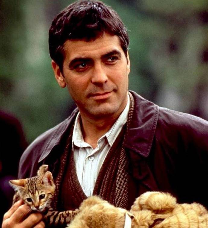 George Cloony v dosti nelichotivém účesu ve filmu Báječný den