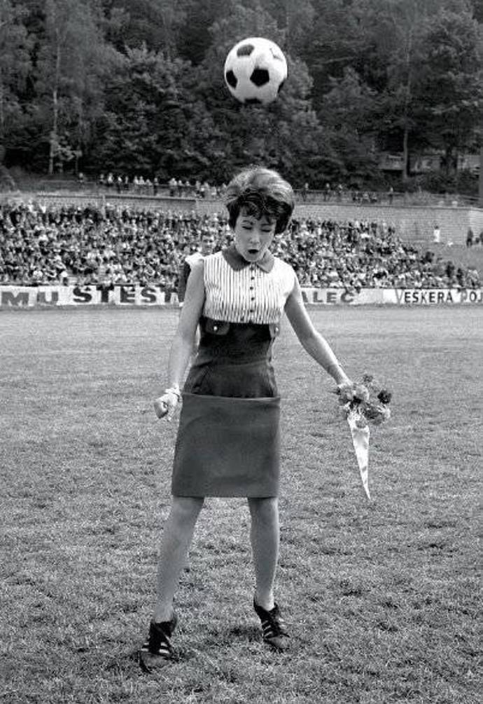 Jiřina na karlovarském filmovém festivalu v roce 1966