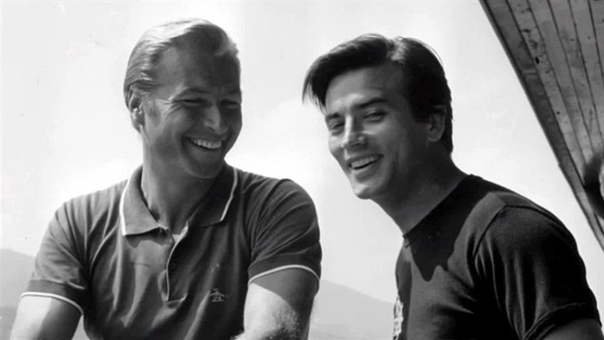 Lex Barker a Pierre Brice byli nerozlučnými přáteli i v soukromí.