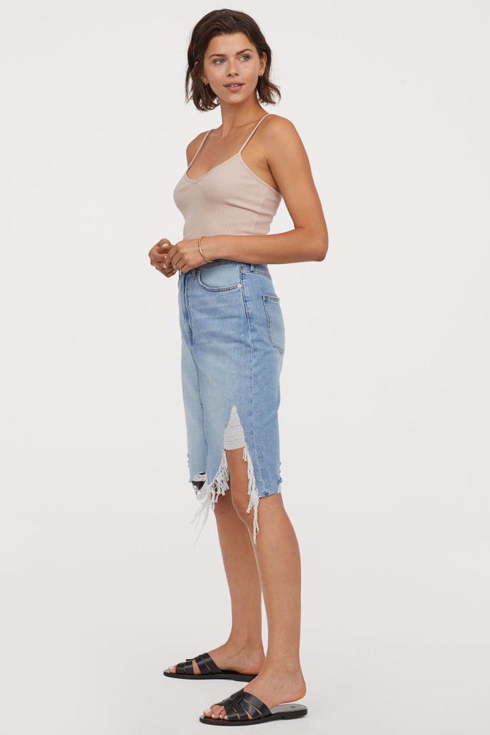 Odrbaná midi sukně, H&M, 849 Kč