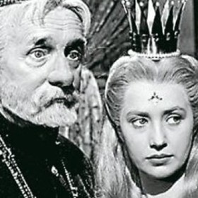 František Smolík jako král v pohádce Princezna se zlatou hvězdou na čele.