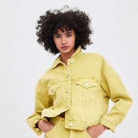 Žlutá mini sukně, Zara, 599 Kč