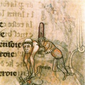 Templáři byli obviněni z vážných zločinů. Tato ilustrace ze středověkého rukopisu poukazuje na jejich údajnou sodomii.