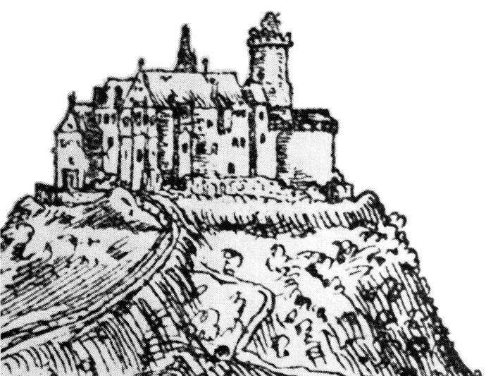 Kelley byl proto převezen do cely na hradě Hněvíně, odkud se podruhé neúspěšně pokusil o útěk. Jedná se o nejstarší vyobrazení hradu na rytině Jana Willenberga z roku 1602.