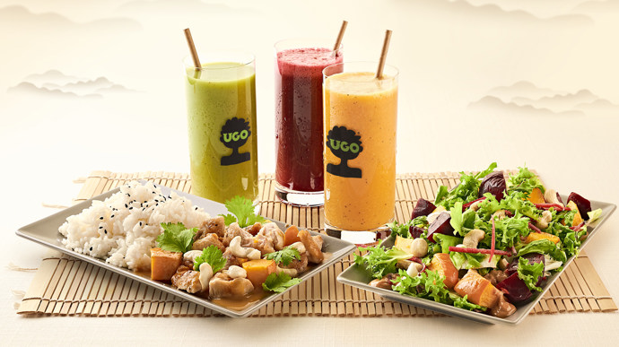 Pokud nemáte čas na přípravu domácích zeleninových šťáv a salátů, skočte do salaterie UGO. Výběr mají pestrý, suroviny čerstvé a chuť je báječná