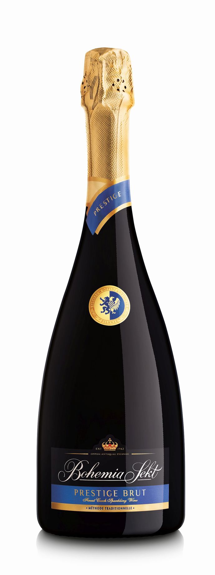 Bohemia Sekt Prestige brut, který se vyrábí klasickou metodou kvašením v láhvi z vybraných moravských vín.