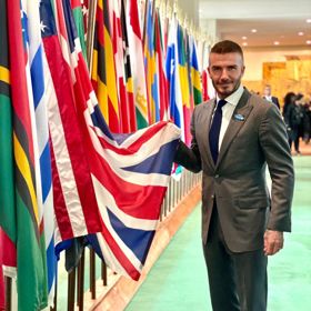 David Beckham v New Yorku při příležitosti Světového dne dětí, kde byl podpořit UNICEF. 