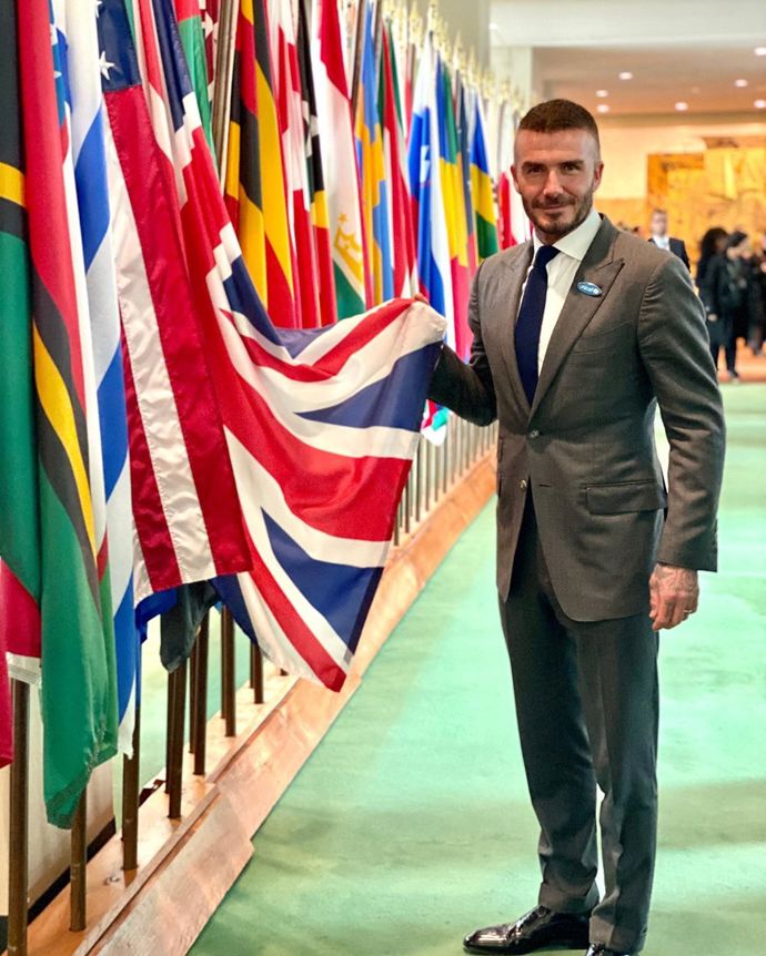 David Beckham v New Yorku při příležitosti Světového dne dětí, kde byl podpořit UNICEF. 