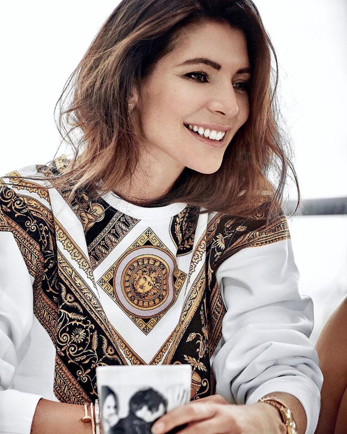 Monika Marešová v mikině od Versaceho. 