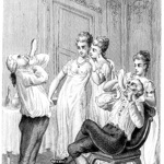 Proslul jako svůdník mnoha žen a dodnes je přímo symbolem donchuánství; na této dobové rytině zkouší kvalitu kondomu