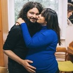 Ewa Farna během těhotenství s manželem Martinem Chobotem.