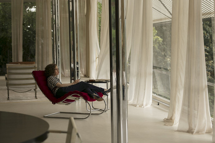 Během bombardování Brna bylo zničeno velké sklo Skleněného pokoje. Rekonstrukce byla provedena pomocí menších tabulek.