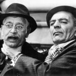 Vlastimil Brodský a Josef Bláha během natáčení komedie Tchán mnohdy improvizovali.