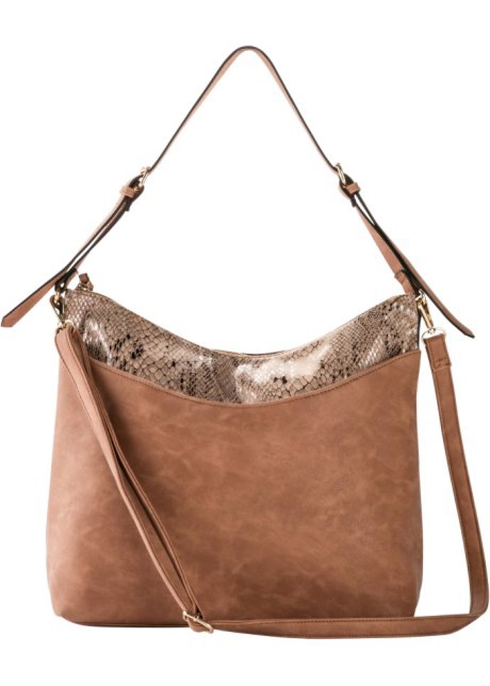 Hodit se vám může i kabelka v béžové barvě se zdobeným vzorovaným okrajem. Sladíte ji téměř ke všemu.