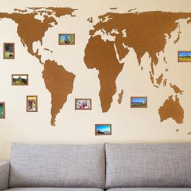 Samolepicí korková mapa, 3250 Kč