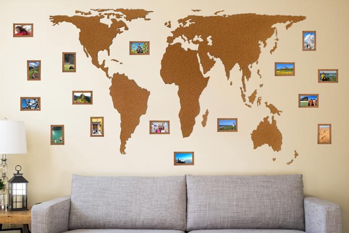 Samolepicí korková mapa, 3250 Kč