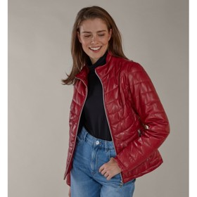 Hřejivá kožená bunda, 6490 Kč.