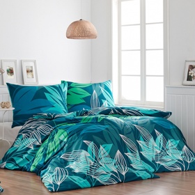 Oboustranné povlečení Grande kombinuje přírodní motiv s atraktivním barevným provedením, od 945 Kč.