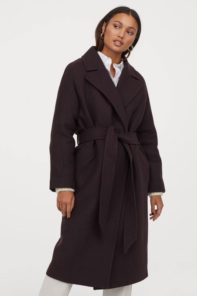 Kabát z vlněné směsi, 4499 Kč.